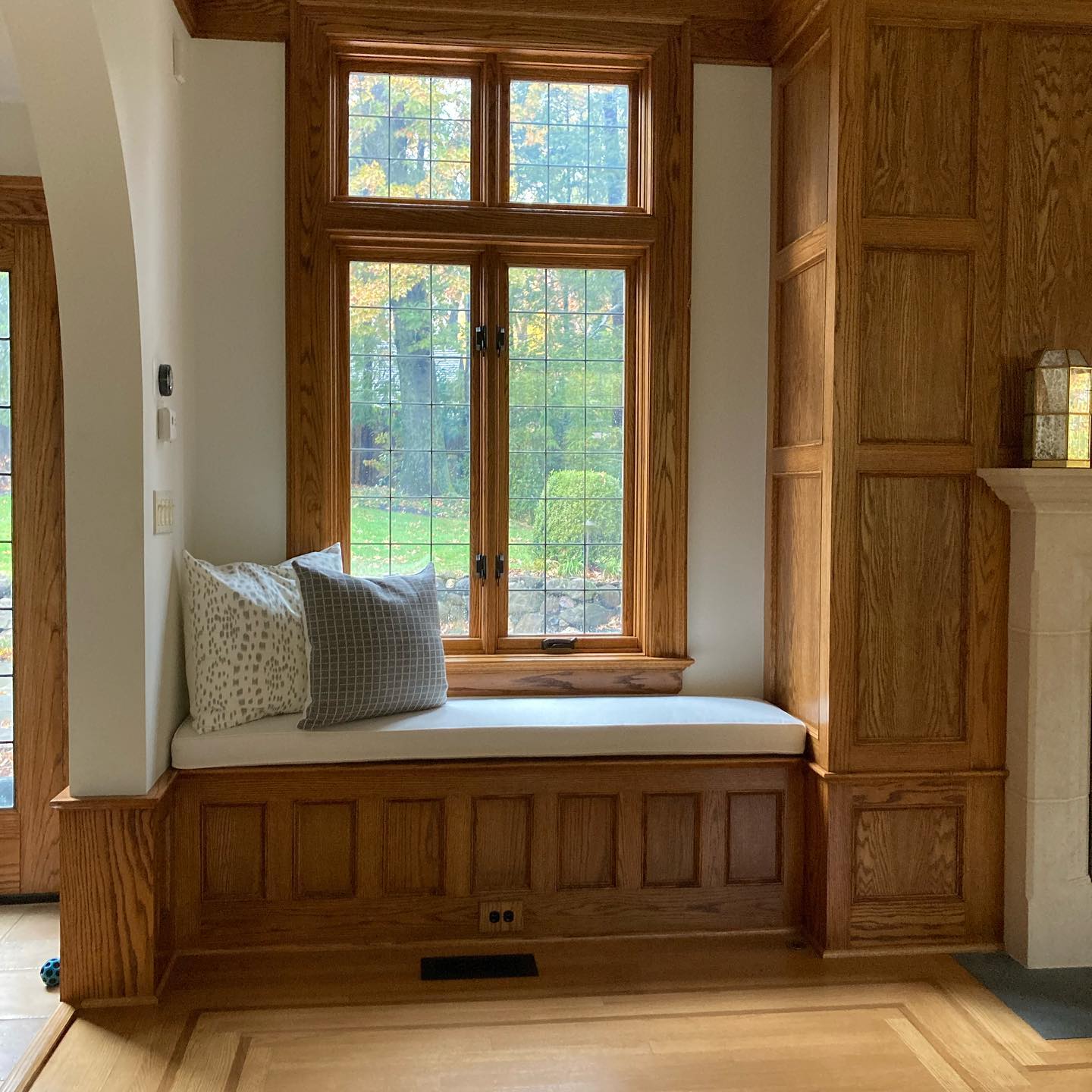 Window-seat cushions by Denise Canney