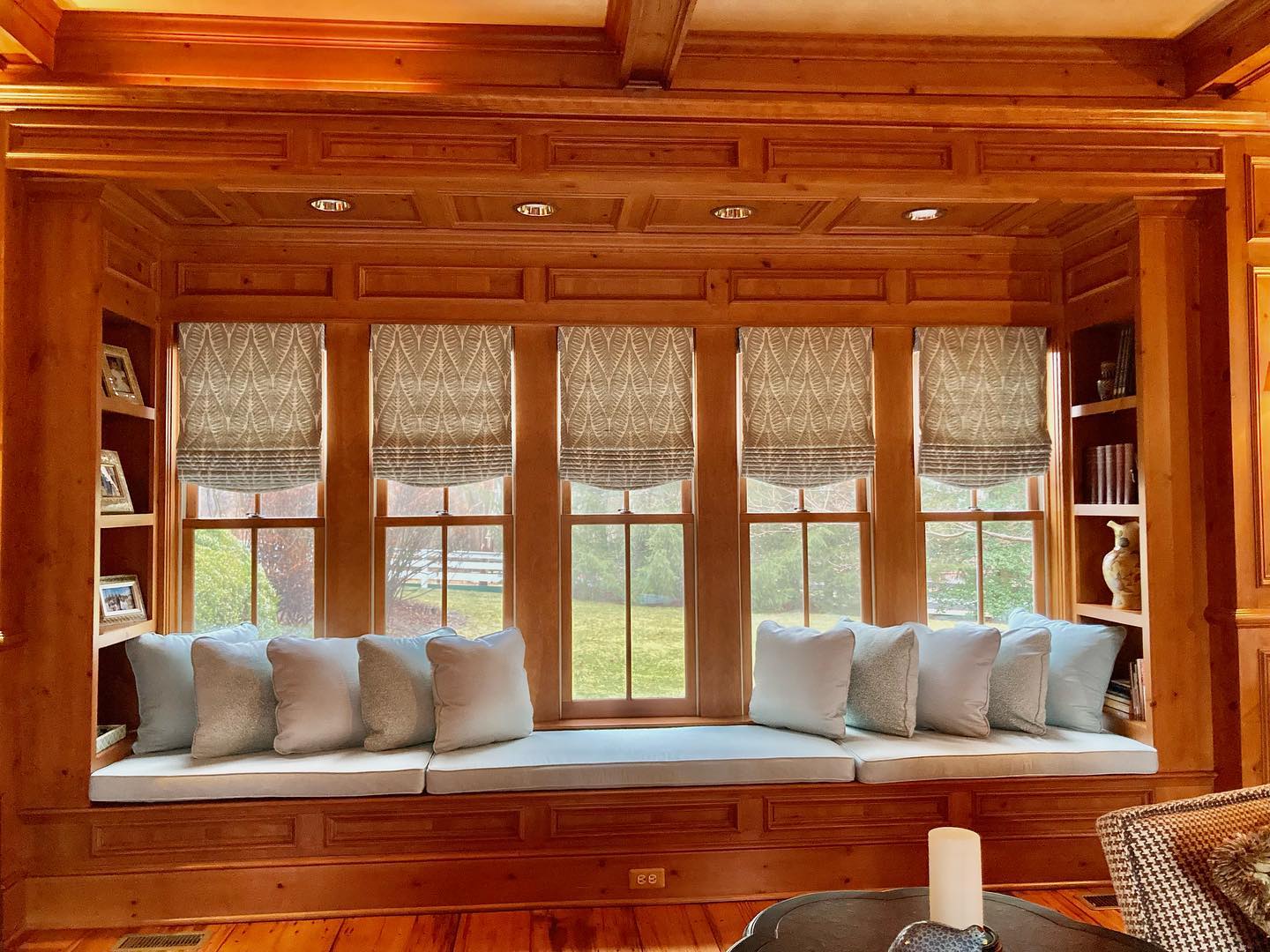 Roman shades — custom work by Denise Canney