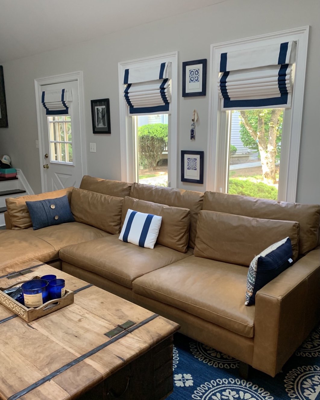 Roman shades — custom work by Denise Canney
