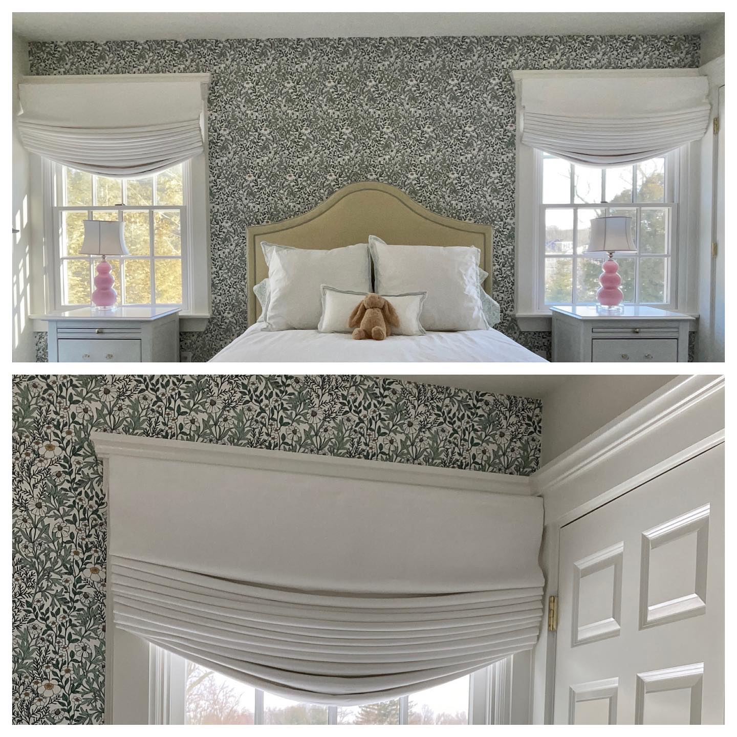 Roman shades — custom work by Denise Canney